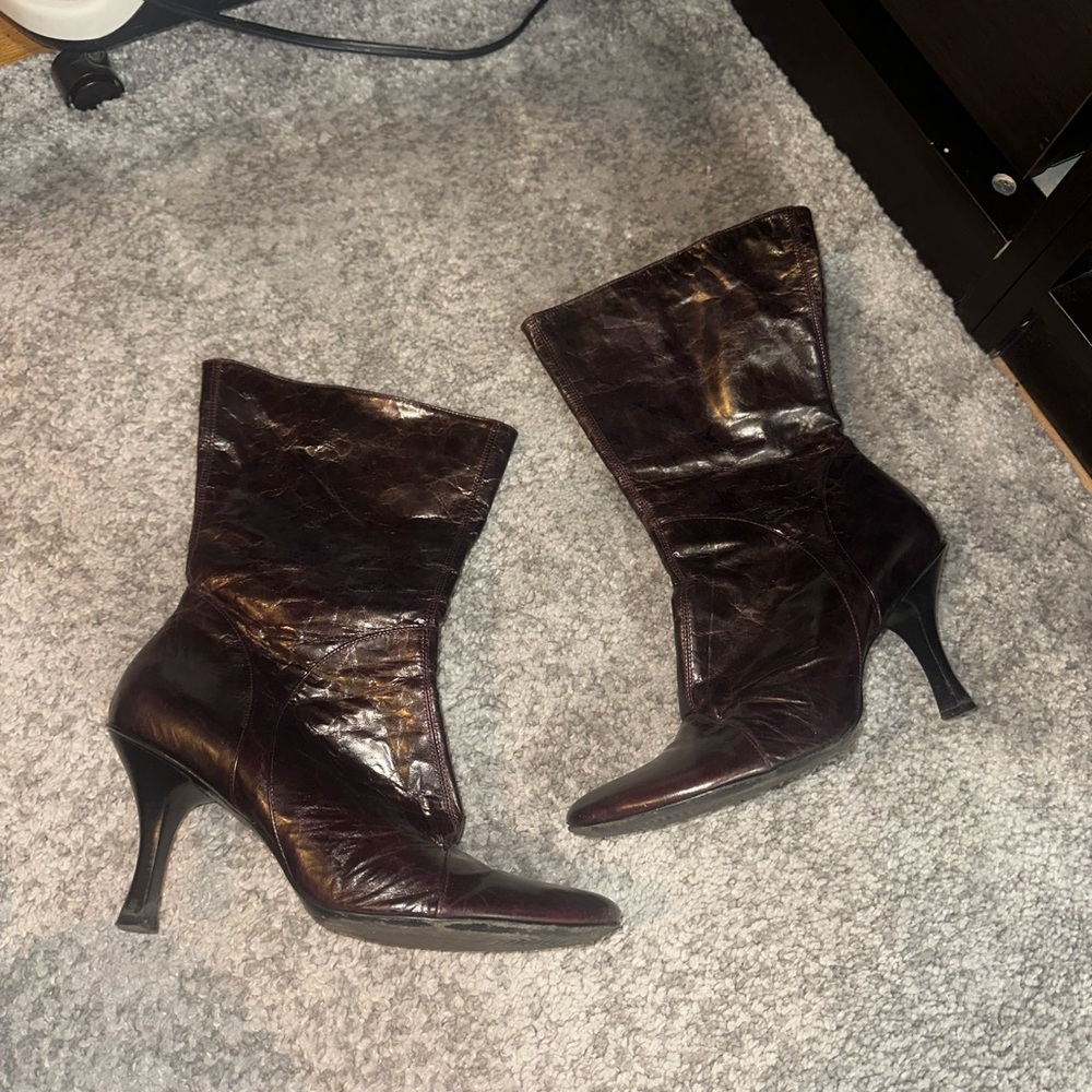 Vero Cuoio Dark Brown Heeled Boots